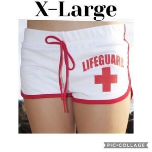 New  lifeguard  white xl short
